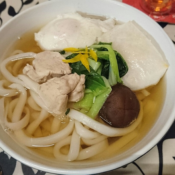 アジの出汁でお雑煮風ちからうどん